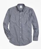 Brooks Brothers Regent Fit Selvedge Indigo Stripe Sport Shirt