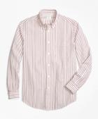 Brooks Brothers Milano Fit Triple Stripe Seersucker Sport Shirt