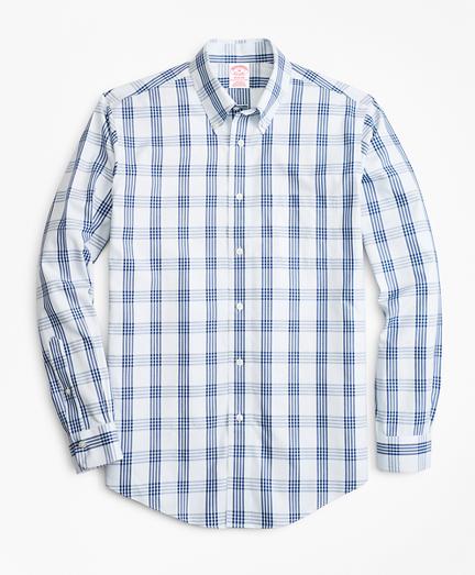 Brooks Brothers Non-iron Madison Fit Bold Windowpane Sport Shirt