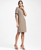 Brooks Brothers Women's Petite Checked Tweed A-line Dress
