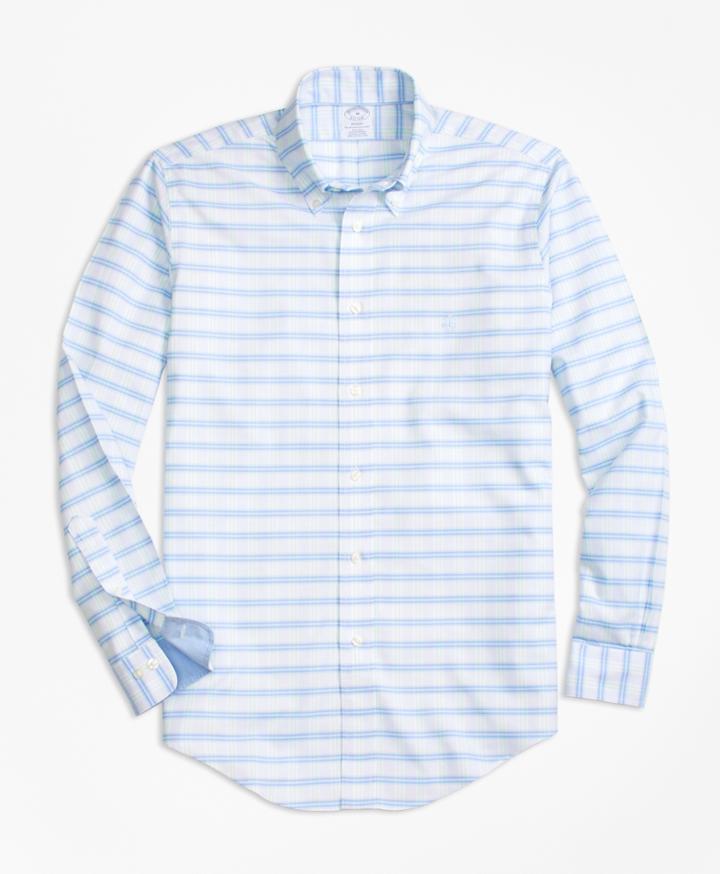 Brooks Brothers Men's Non-iron Brookscool Regent Fit Bb#1 Check Sport Shirt