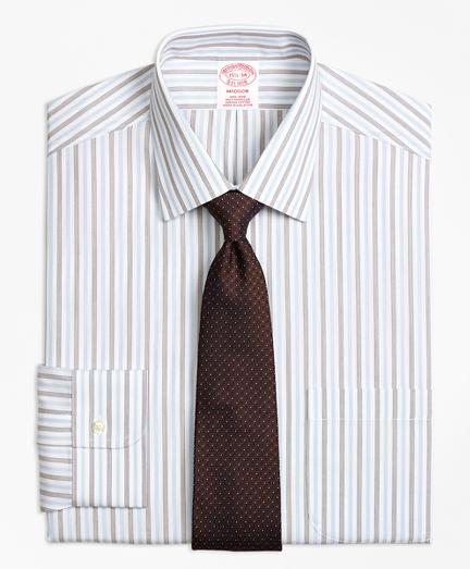 Brooks Brothers Non-iron Madison Fit Hairline Framed Stripe Dress Shirt