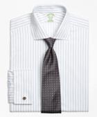Brooks Brothers Non-iron Milano Fit Sidewheeler Stripe French Cuff Dress Shirt