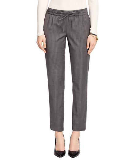 Brooks Brothers Wool Blend Pinstripe Drawstring Pants