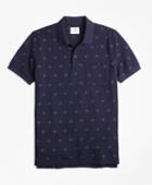 Brooks Brothers Men's Medallion-print Cotton Pique Polo Shirt