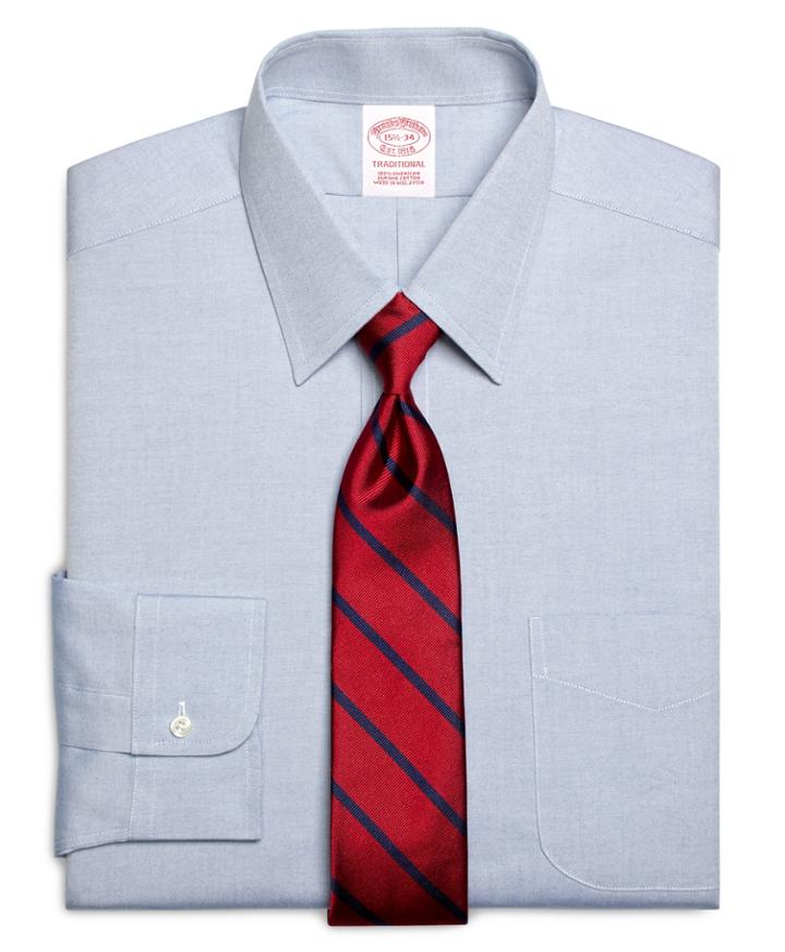 Brooks Brothers Men's Relaxed Fit Forward Point Collar Dress Shirt
