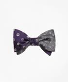 Brooks Brothers Men's Multi-medallion With Spaced Flower Reversible Bow Tie