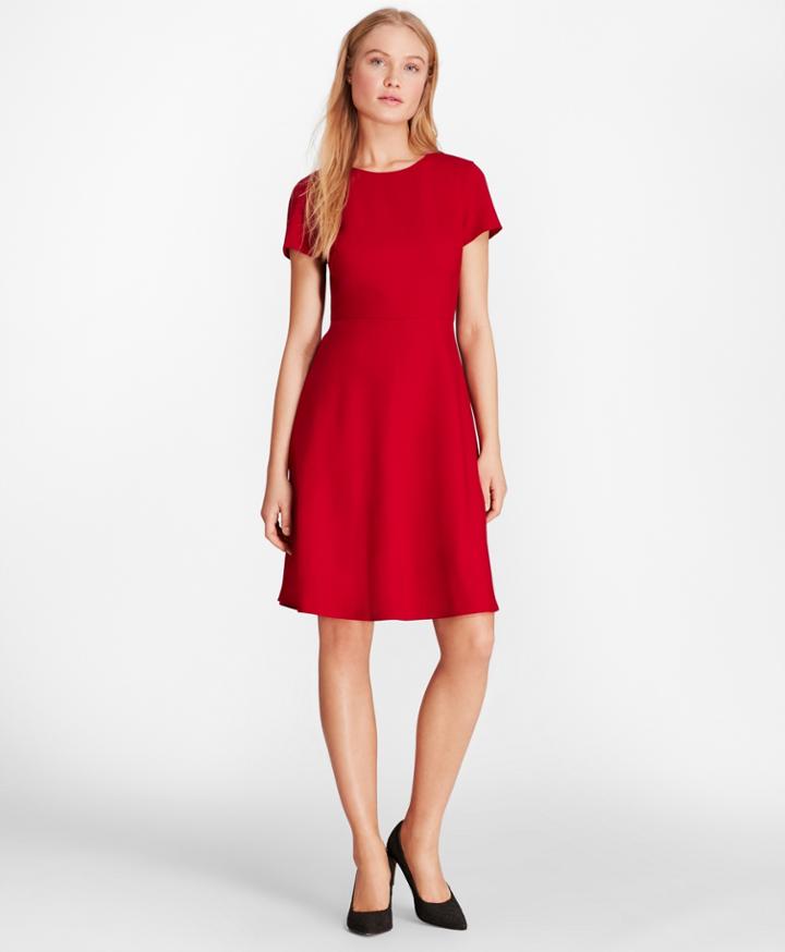 Brooks Brothers Women's Wool-blend Twill A-line Dress