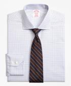 Brooks Brothers Men's Non-iron Regular Fit Triple Overcheck Dress Shirt