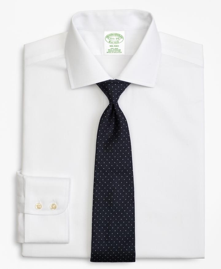 Brooks Brothers Men's Extra Slim Fit Slim-fit Dress Shirt, Non-iron Rope Stripe