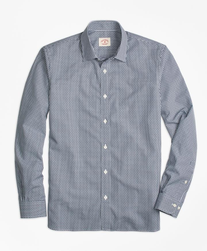 Brooks Brothers Men's Nine To Nine Dobby Gingham Shirt