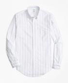 Brooks Brothers Milano Fit Oxford Multi-stripe Sport Shirt