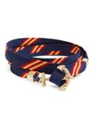 Brooks Brothers Men's Kiel James Patrick Mini Bb#1 Stripe Wrap Bracelet