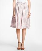 Brooks Brothers Floral Cotton-sateen Pleated Skirt
