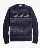 Brooks Brothers Men's Pheasant-motif Lambswool Sweater