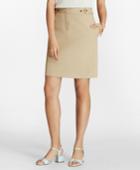 Brooks Brothers Women's Stretch Cotton Twill Pencil Skirt