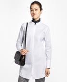 Brooks Brothers Women's Cotton Dobby Stand-collar Tunic