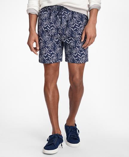Brooks Brothers Montauk 6 Floral Swim Trunks