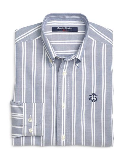 Brooks Brothers Non-iron Stripe Basketweave Sport Shirt
