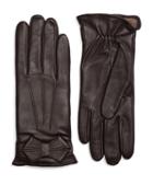 Brooks Brothers Lambskin Bow Gloves With Sensortouch