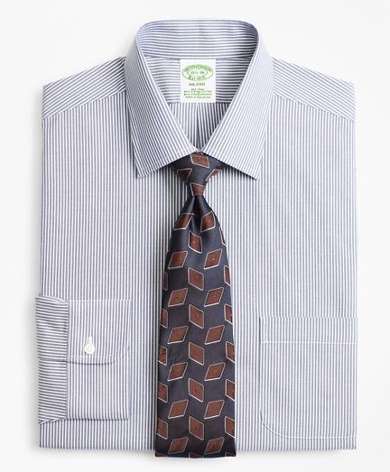 Brooks Brothers Stretch Milano Slim-fit Dress Shirt, Non-iron Narrow Ground Stripe