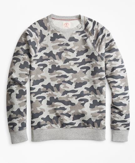 Brooks Brothers French Terry Camo Crewneck Sweatshirt
