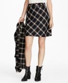 Brooks Brothers Women's Windowpane Wool Boucle Skirt
