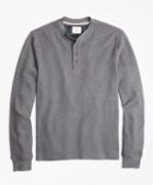 Brooks Brothers Waffle-knit Cotton Henley