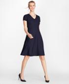 Brooks Brothers Women's Petite Pinstripe Brookscool Merino Dress