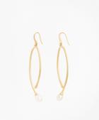Brooks Brothers Freshwater Pearl Gold-plated  Long Drop Earrings