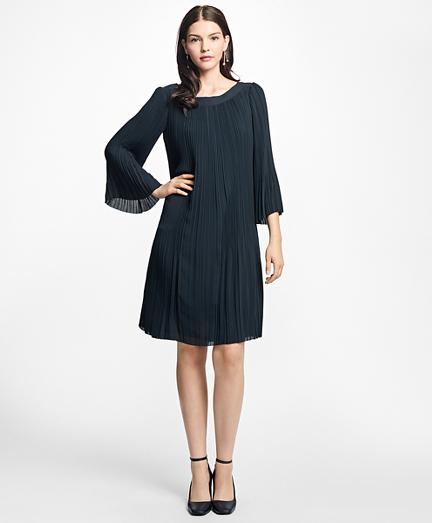 Brooks Brothers Pleated Boatneck Dress