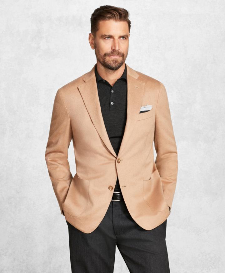 Brooks Brothers Men's Golden Fleece Camel Hair Sport Coat