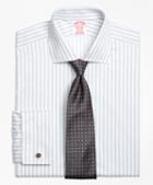 Brooks Brothers Non-iron Madison Fit Sidewheeler Stripe French Cuff Dress Shirt