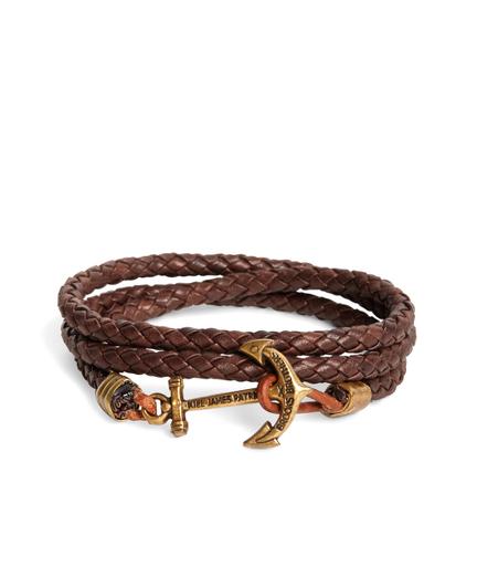 Brooks Brothers Kiel James Patrick Brown Leather Rope Bracelet