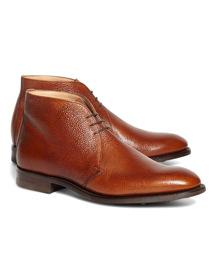 Brooks Brothers Men's Peal & Co. Cognac Pebble Chukkas