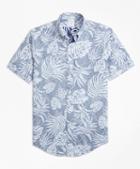 Brooks Brothers Regent Fit Reverse Palm Tree Print Short-sleeve Sport Shirt
