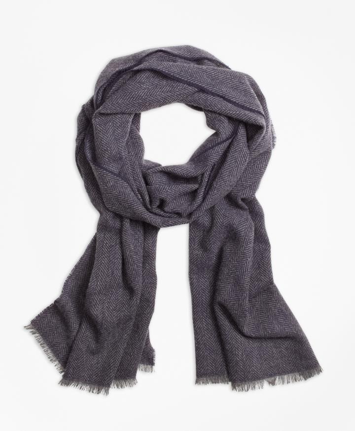 Brooks Brothers Men's Cashmere Herringbone Scarf