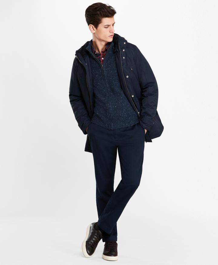 Brooks Brothers Men's Sherpa-lined Water-repellent Parka