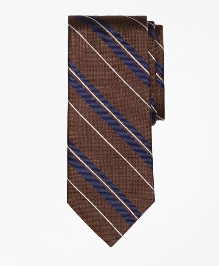 Brooks Brothers Men's Bold Textured Split Stripe Tie