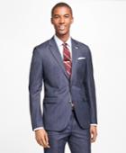 Brooks Brothers Men's Milano Fit Textured Track Stripe 1818 Suit