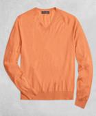 Brooks Brothers Men's Golden Fleece 3-d Knit Fine Gauge V-neck Sweater