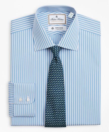Brooks Brothers Luxury Collection Milano Slim-fit Dress Shirt, Franklin Spread Collar Pinstripe