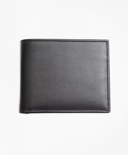 Brooks Brothers Leather With Black Watch Wallet