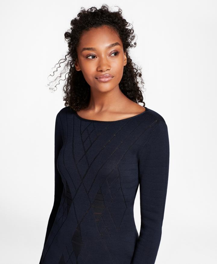 Brooks Brothers Women's Argyle Cotton-blend Sweater