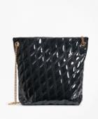 Brooks Brothers Quilted Patent Leather Shoulder Bag