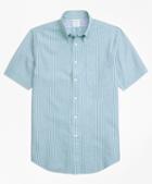 Brooks Brothers Milano Fit Stripe Seersucker Short-sleeve Sport Shirt