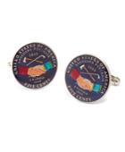 Brooks Brothers Men's Enamel And Sterling Silver Nickle Coin Cuff Links