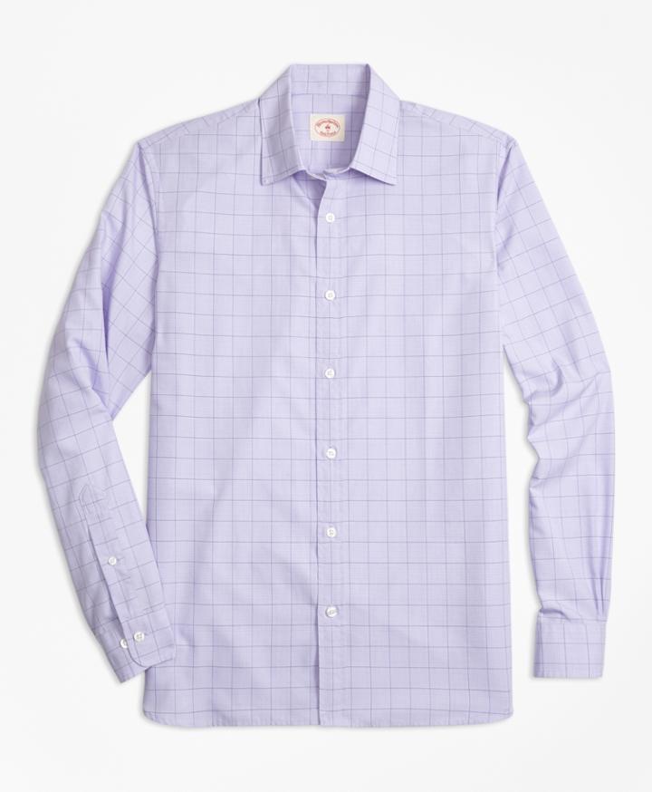Brooks Brothers Men's Glen Plaid Nine-to-nine Cotton Poplin Shirt