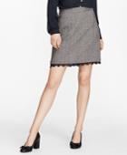 Brooks Brothers Women's Lace-trimmed Herringbone A-line Skirt