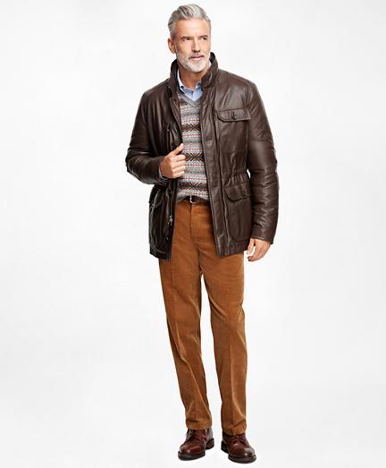 Brooks Brothers Lambskin Leather Jacket